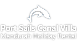 Canal views at Port Sails Canal Villa, Mandurah jetty
